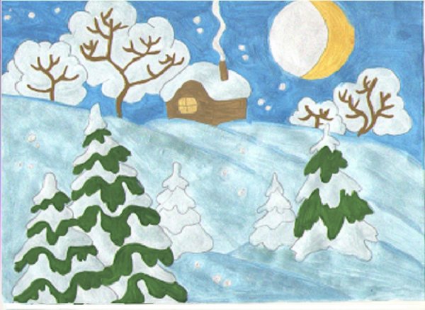 Зимушка зима рисунок