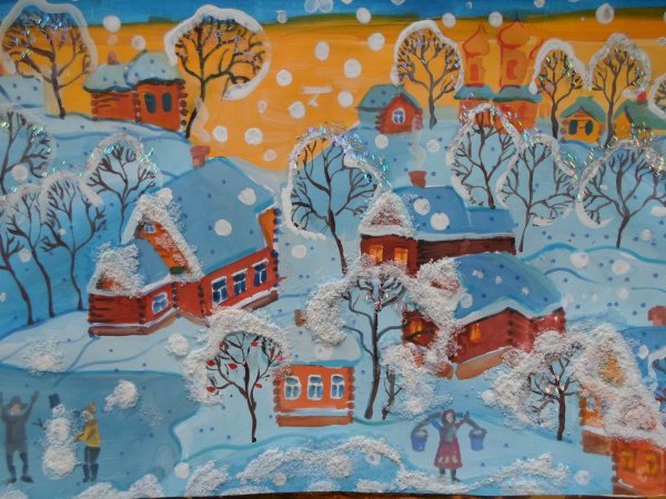 Зимушка зима рисунок