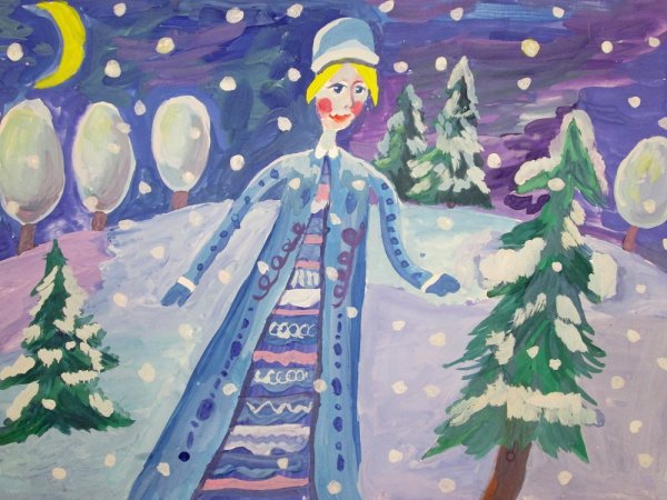 Новогодние рисунки Зимушка зима