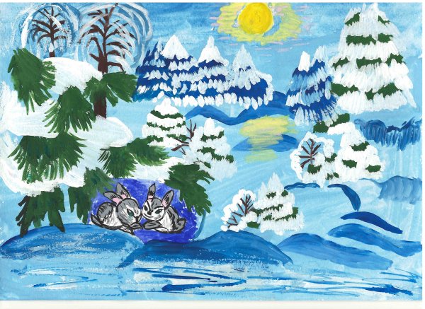 Рисование 1 класс зима