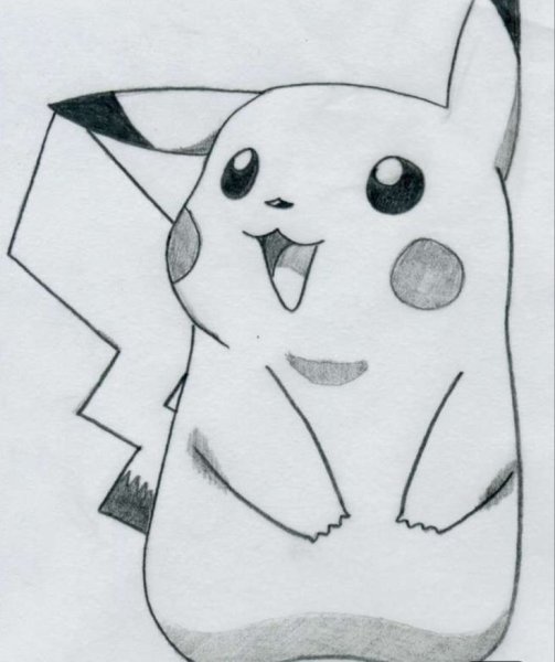 Рисунки для срисовки Пикачу
