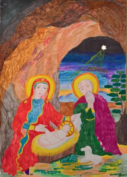 Рисунки Рождества Хреста