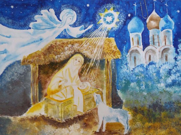 Рождество Христово рисунки на конкурс