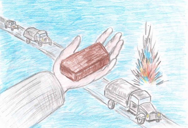 Блокада Ленинграда рисунки