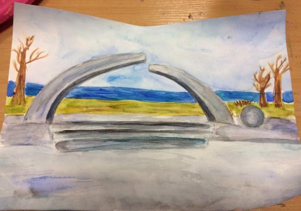 Рисунок разорванное кольцо блокады Ленинграда