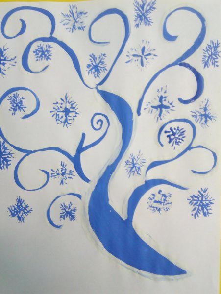 Рисование зимние узоры