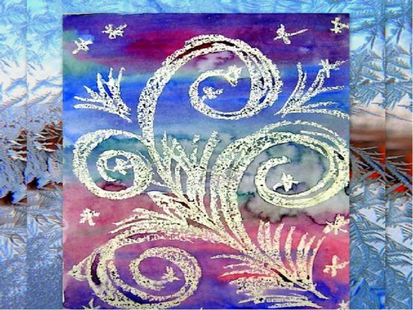 Рисование зимние узоры в подготовительной группе