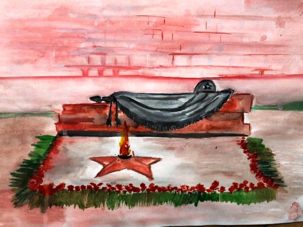 Москва вечный огонь могила неизвестного солдата рисунок