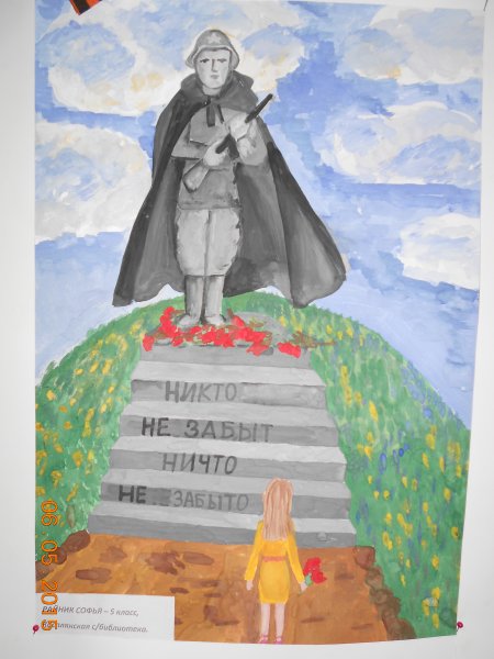 Памятник солдату нарисовать