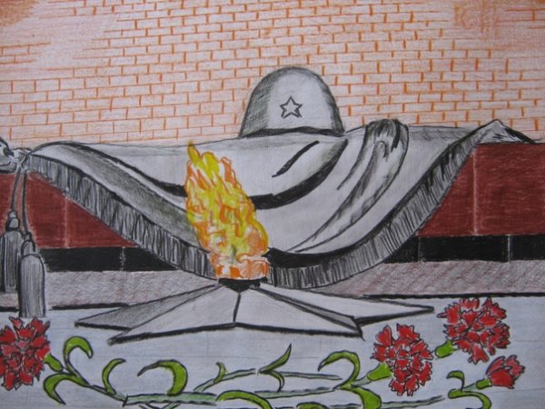 Рисование памятника героям Великой Отечественной войны