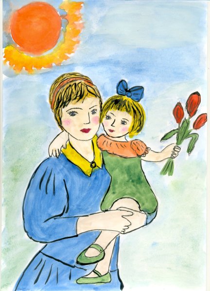 Детские рисунки мамы
