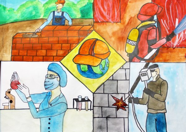 Рисунок на тему охрана труда глазами детей