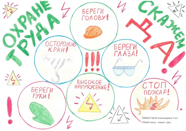 Охрана труда глазами детей рисунки