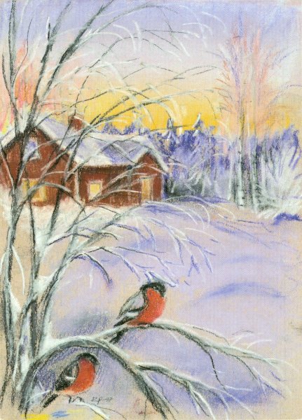 Зима рисунок