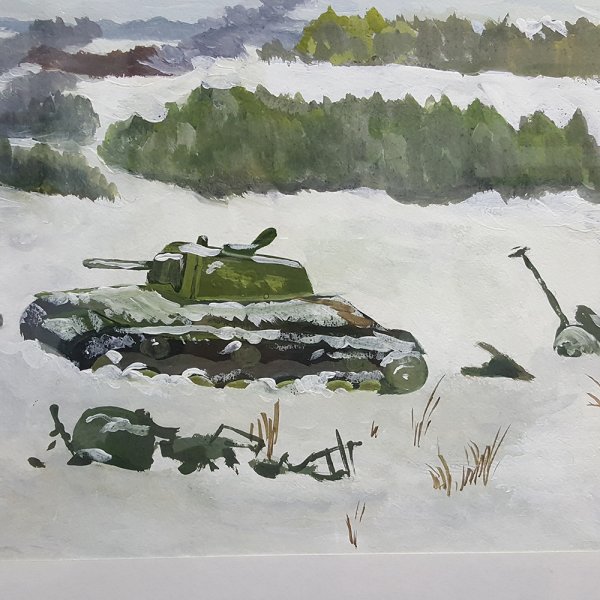 Рисование для детей битва под Москвой