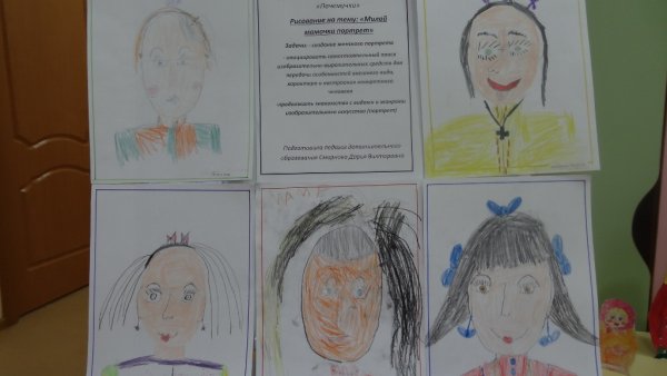 Рисование портрета в старшей группе