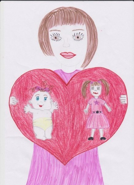 Сердце матери рисунок на конкурс