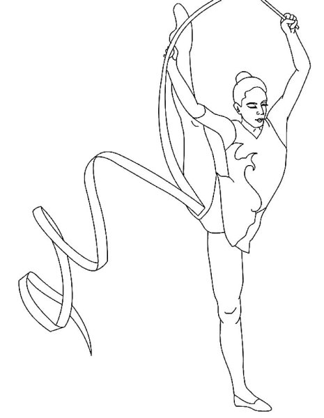Раскраска гимнастка