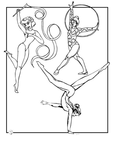 Раскраска гимнастка