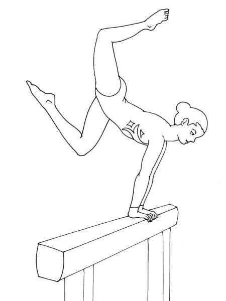 Раскраска акробатика