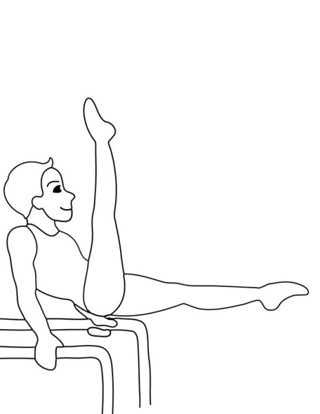 Раскраска спортивная гимнастика