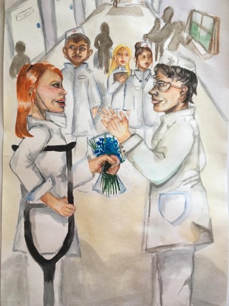 Рисунок спасибо врачам