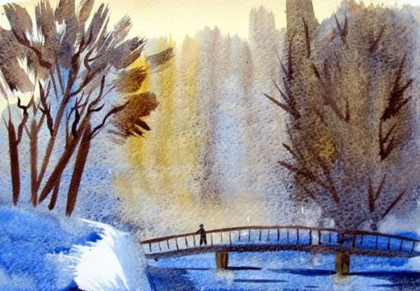 Зима рисунок