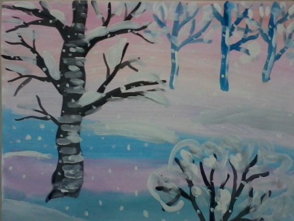 Художник: Елена Юшина.зима