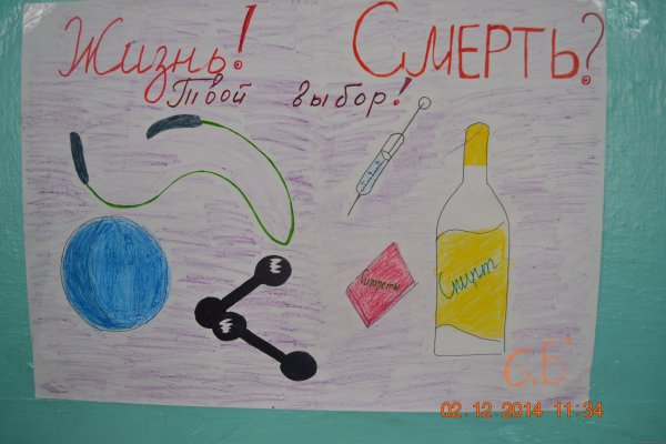 Плакат вредные привычки