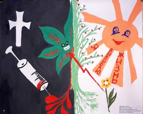 Плакат мы против наркотиков