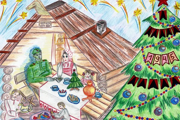 Елка Победы рисунки