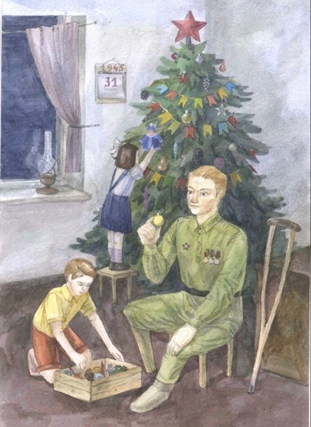Рисунок на конкурс елка Победы