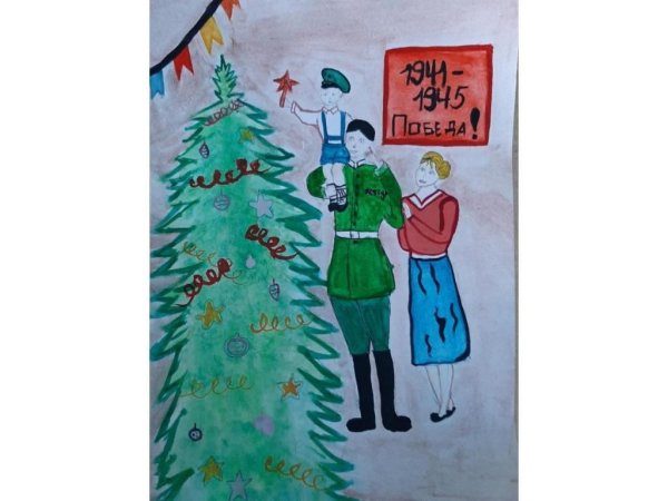 Конкурс рисунков елочка Победы