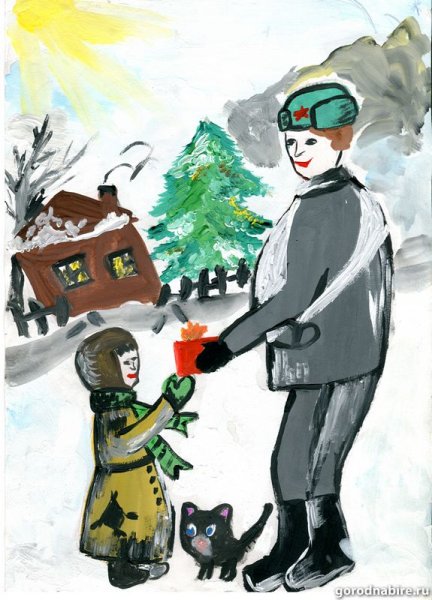 Рисунок на конкурс елка Победы