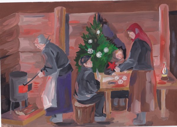 Рисунок на конкурс елка Победы