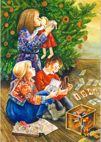 Рисунок ёлка Победы 1945 года