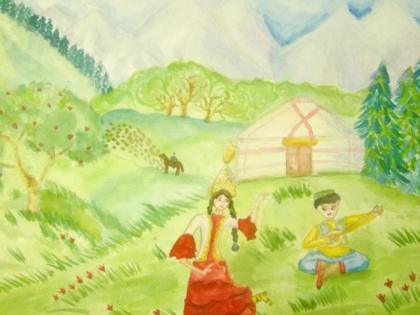 Детские рисунки на тему моя Родина Казахстан