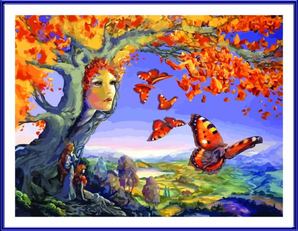 Осенние фантазии живопись