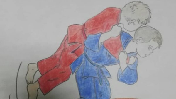 Детские рисунки на тему самбо