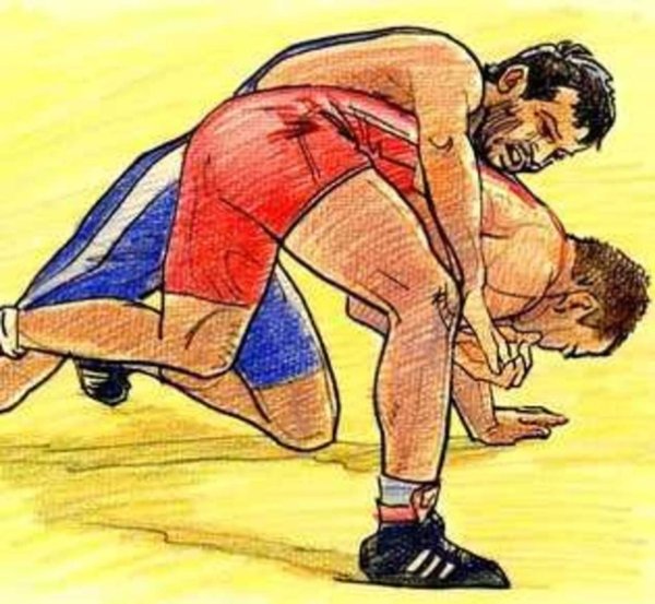 Борьба рисунок