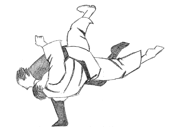 Дзюдоист карандашом