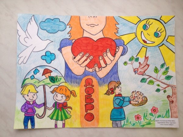 Детские рисунки на тему волонтерства