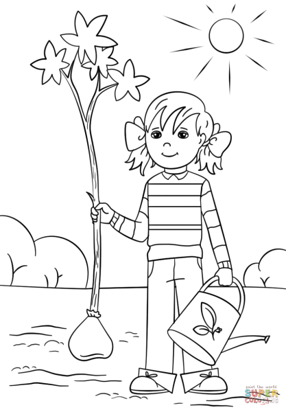 Экология для раскрашивания детям