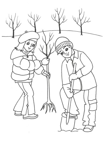 Раскраска. Весна