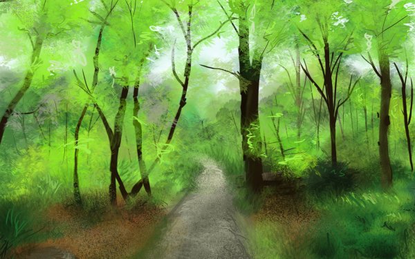 Лес мультяшный