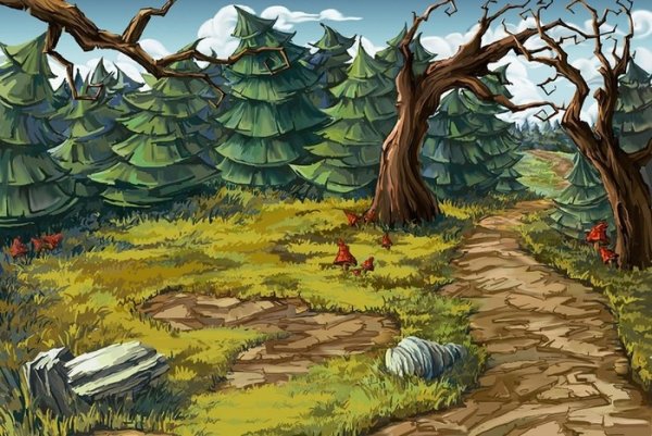 Лес рисунок