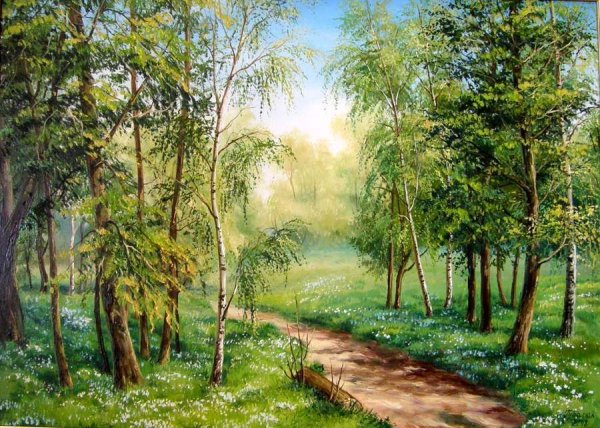 Тропинка живопись