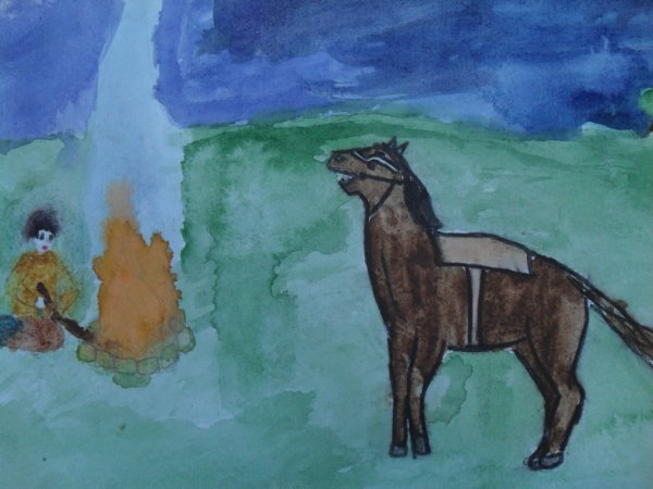 Бежин луг рисунок легкий