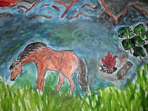 Рисунок Бежин луг легко