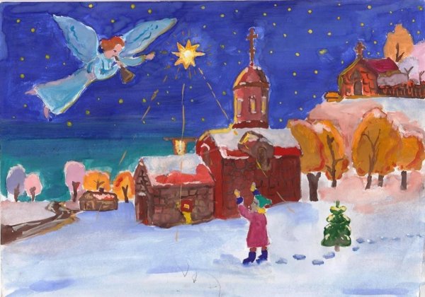 Рождество Христово рисунки на конкурс